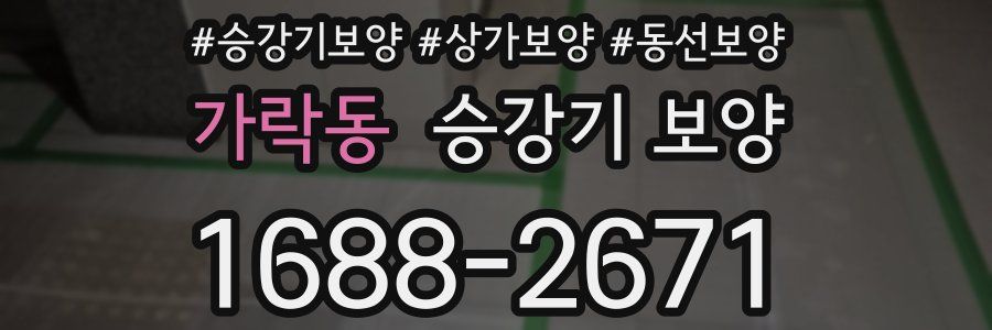 가락동 승강기 보양