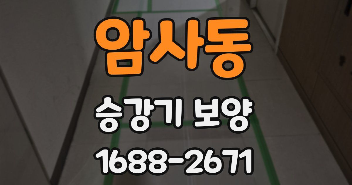 암사동 승강기 보양