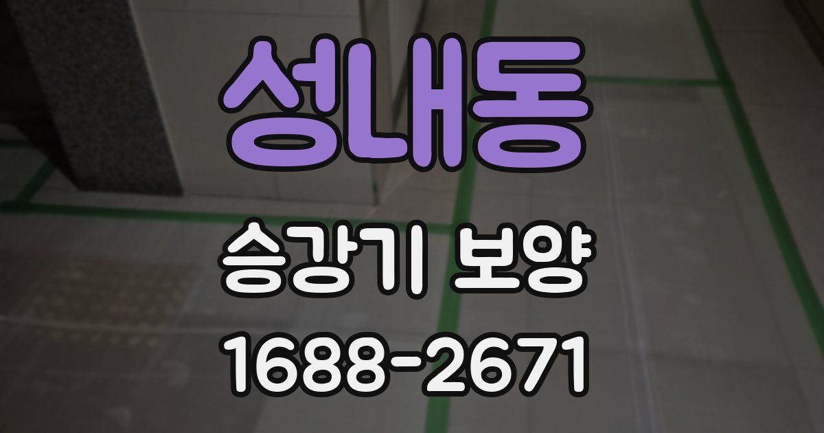 성내동 승강기 보양