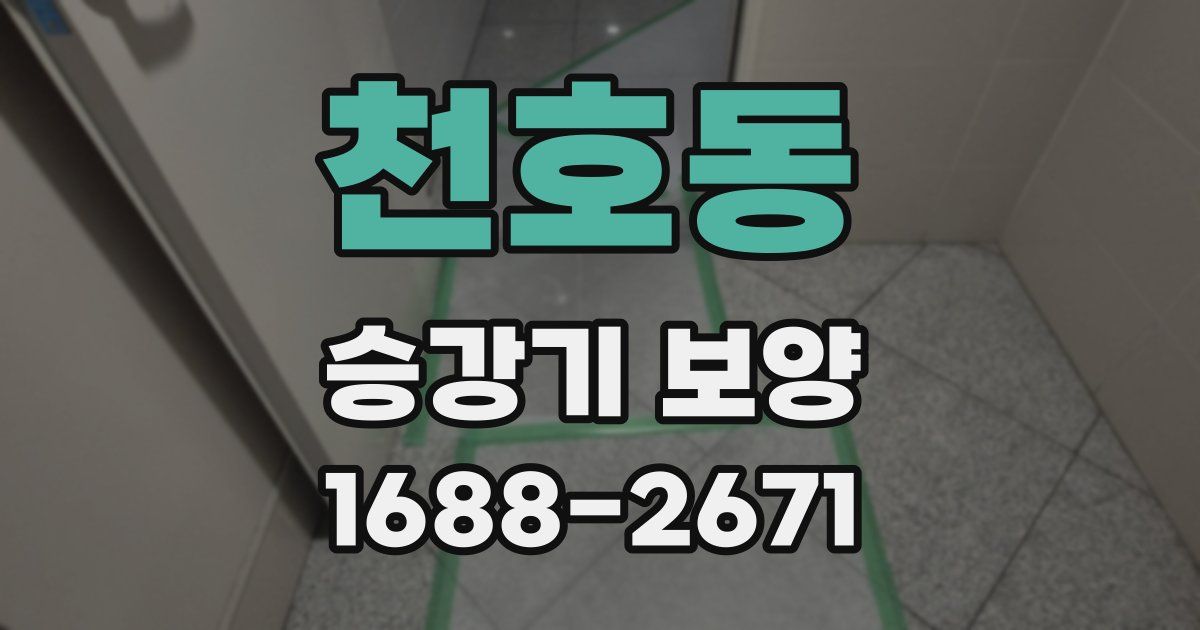 천호동 승강기 보양