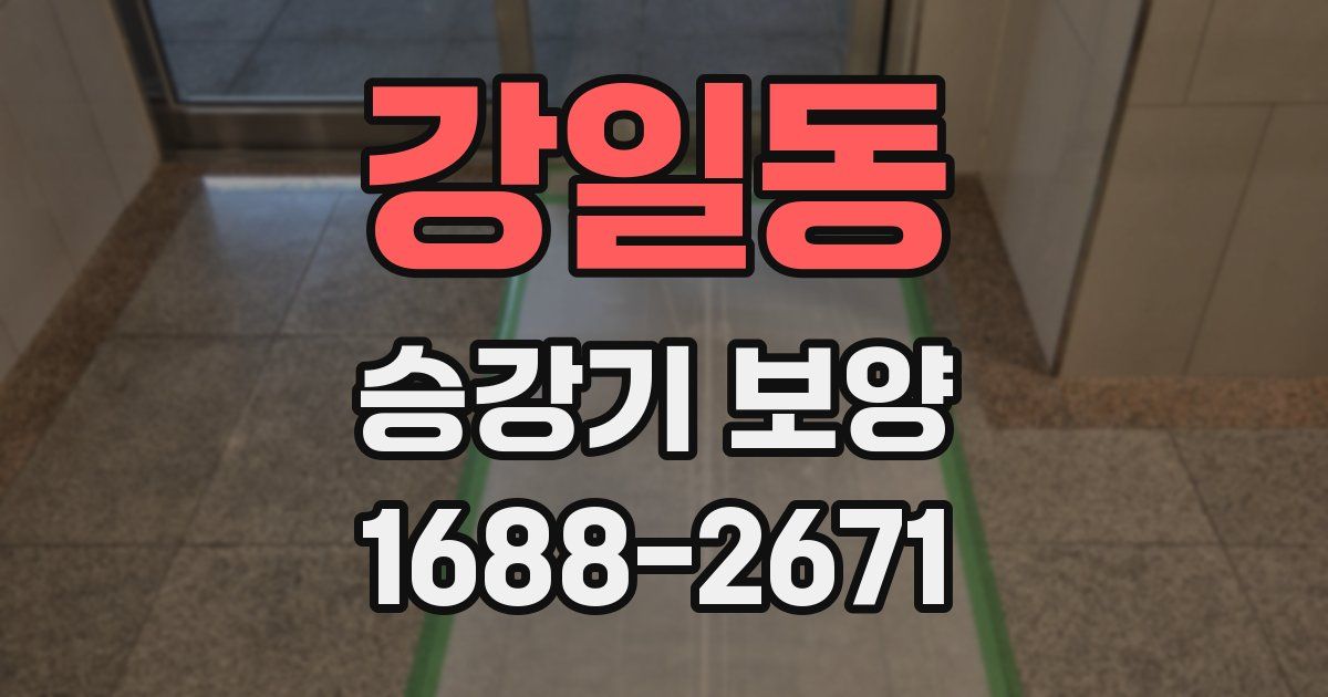강일동 승강기 보양