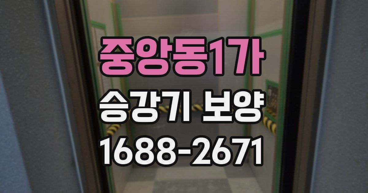 중앙동1가 승강기 보양