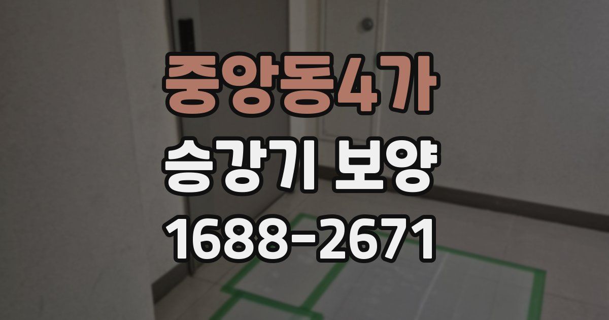 중앙동4가 승강기 보양