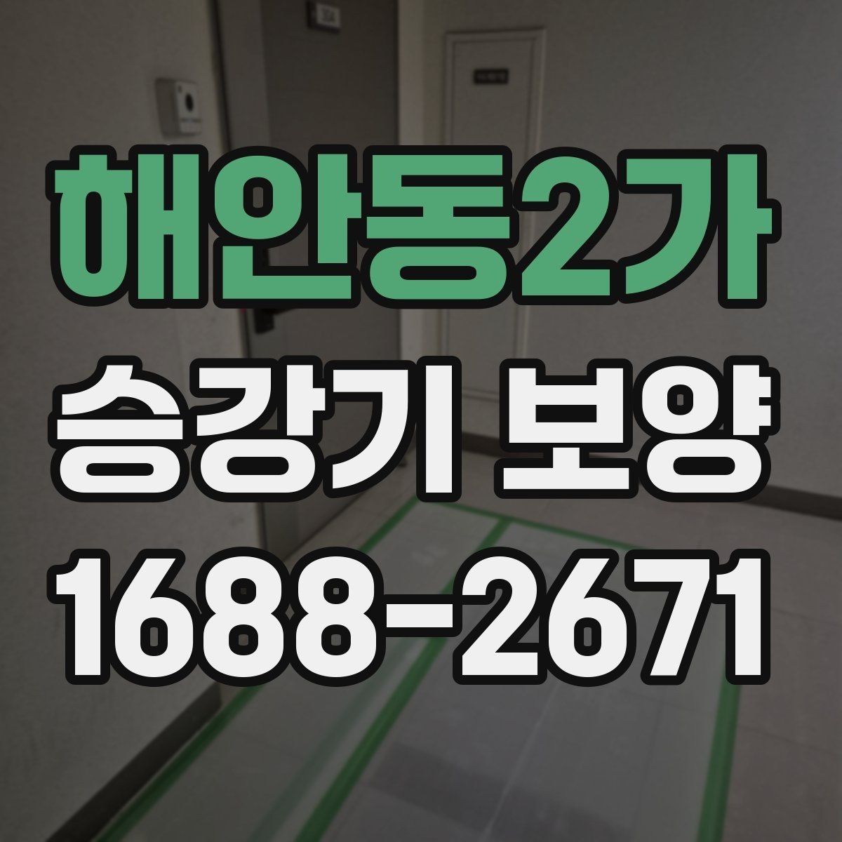 해안동2가 승강기 보양 품질 확인을 위한 현장 기준