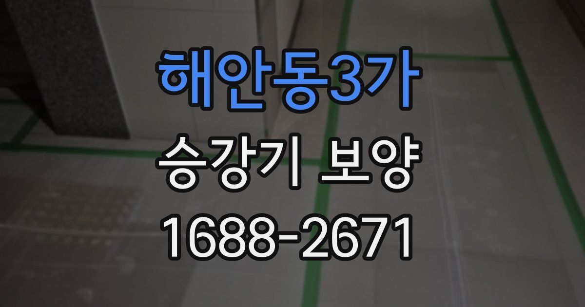 해안동3가 승강기 보양