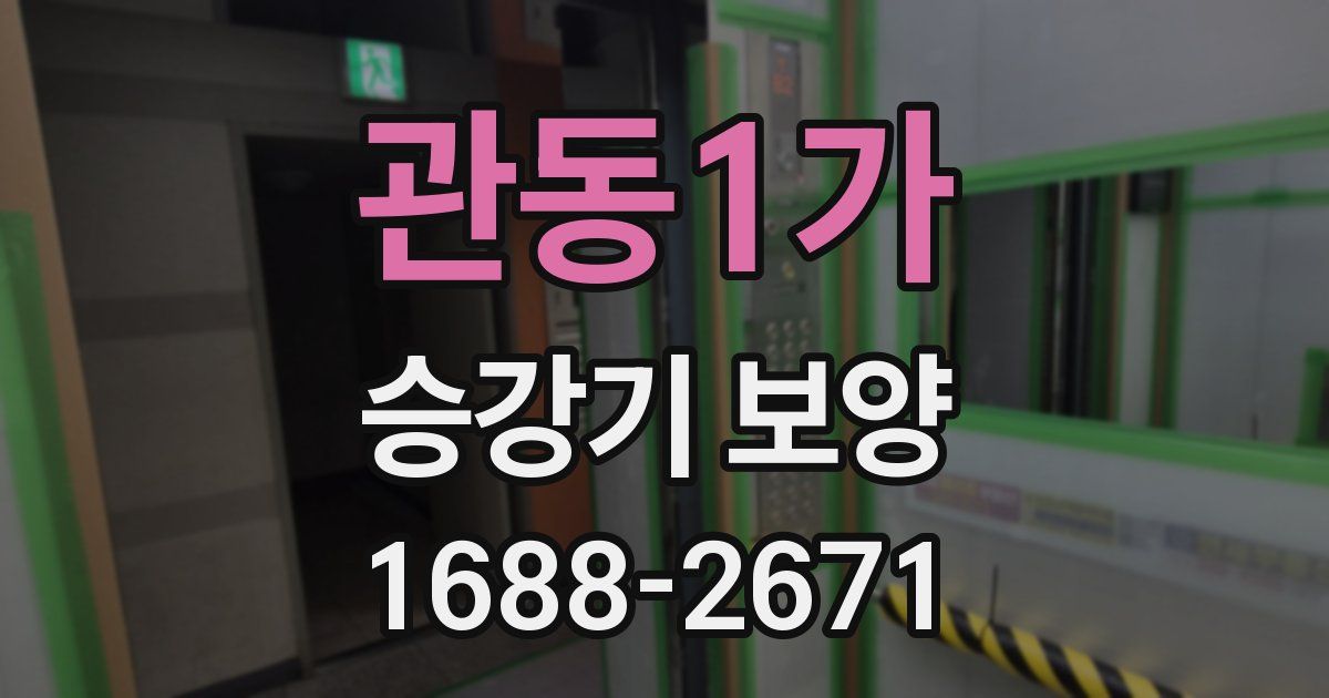 관동1가 승강기 보양