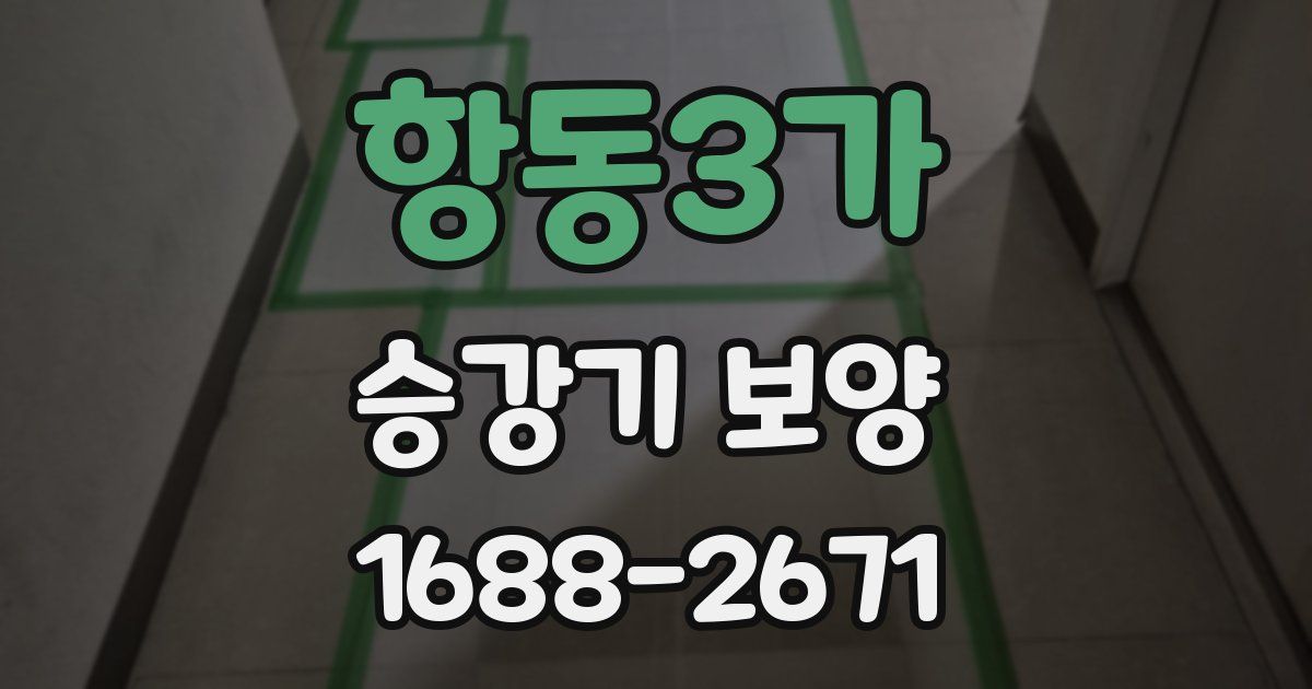 항동3가 승강기 보양