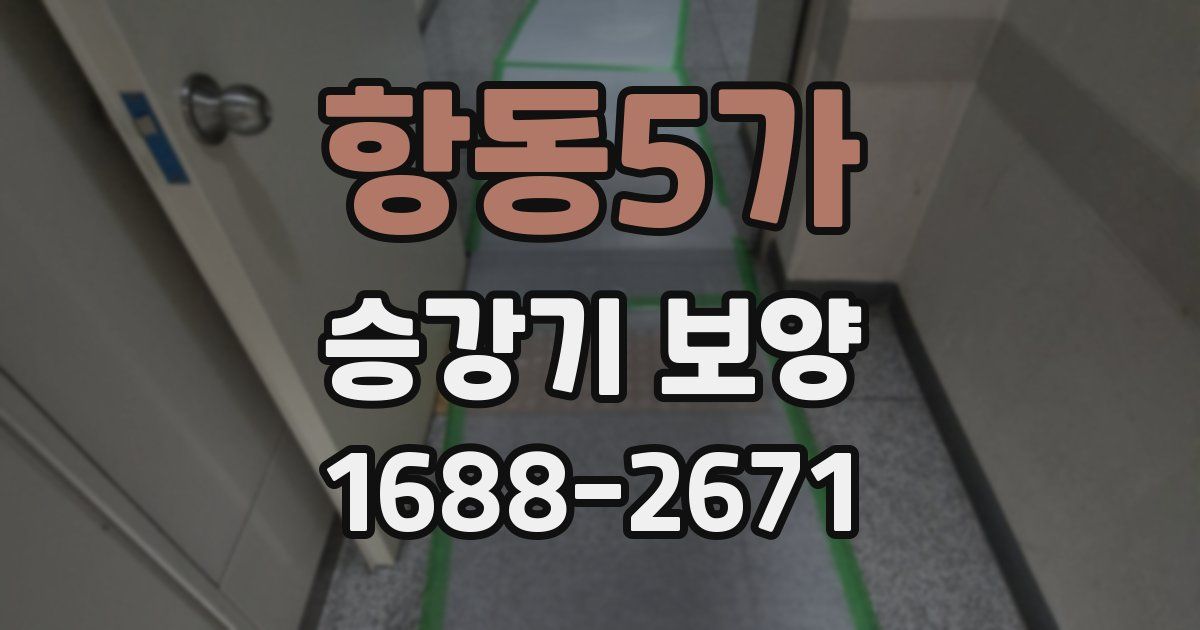 항동5가 승강기 보양