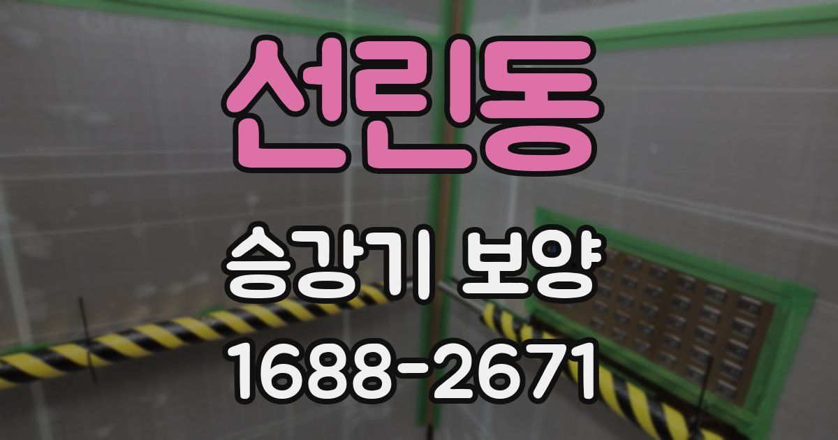 선린동 승강기 보양