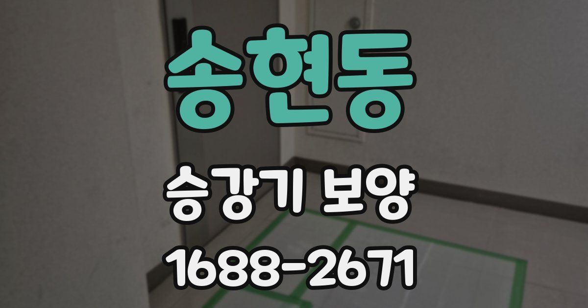 송현동 승강기 보양