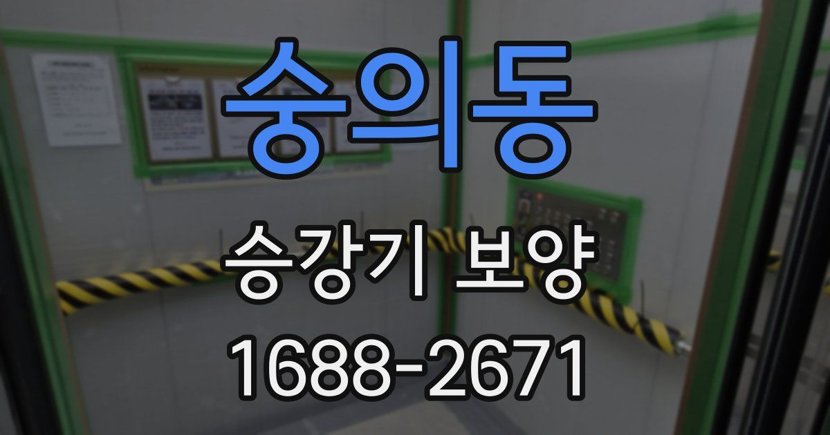 숭의동 승강기 보양