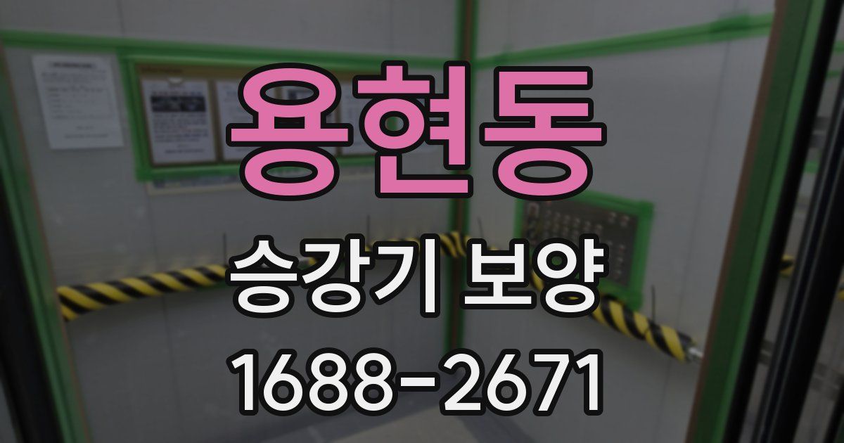 용현동 승강기 보양