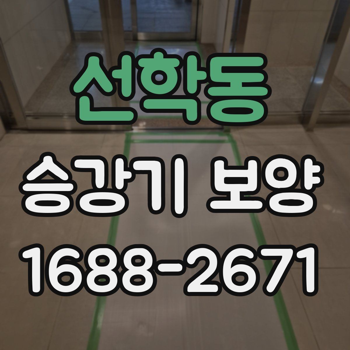 선학동 승강기 보양 작업 인력 배치와 역할 구분