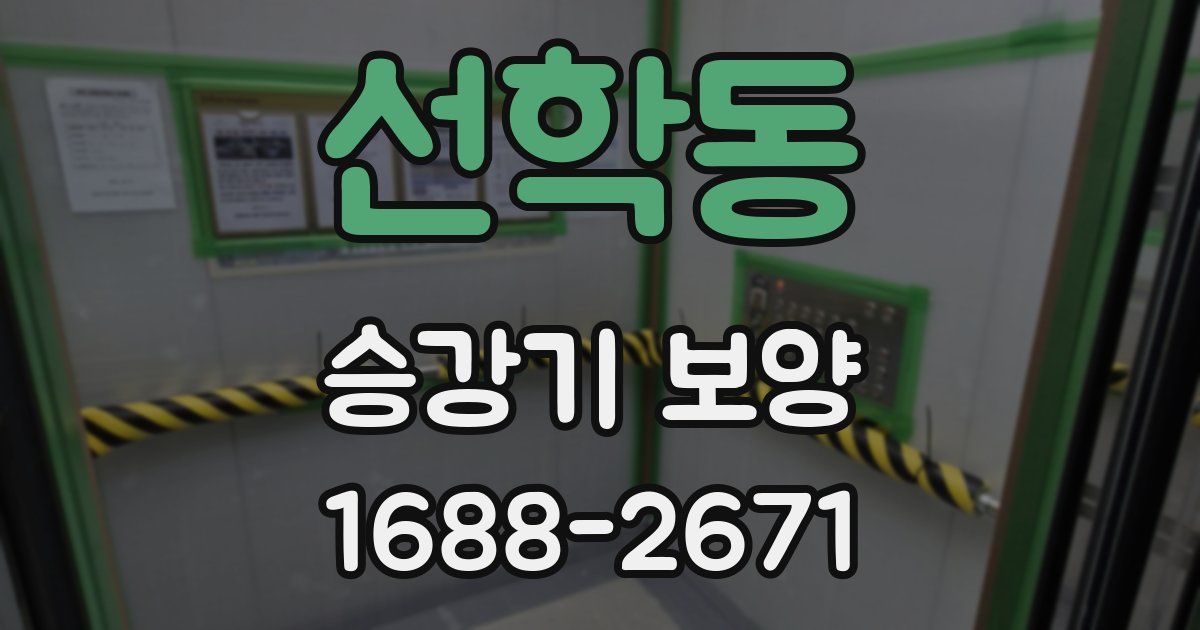 선학동 승강기 보양