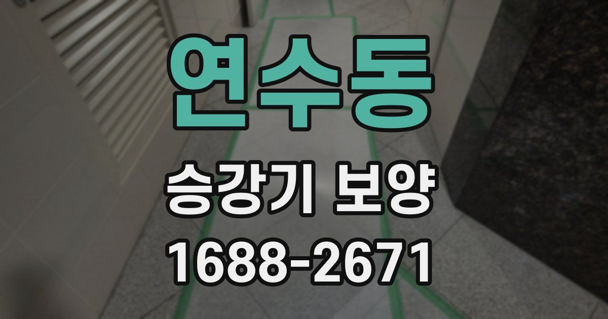 연수동 승강기 보양