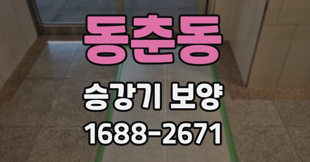 동춘동 승강기 보양