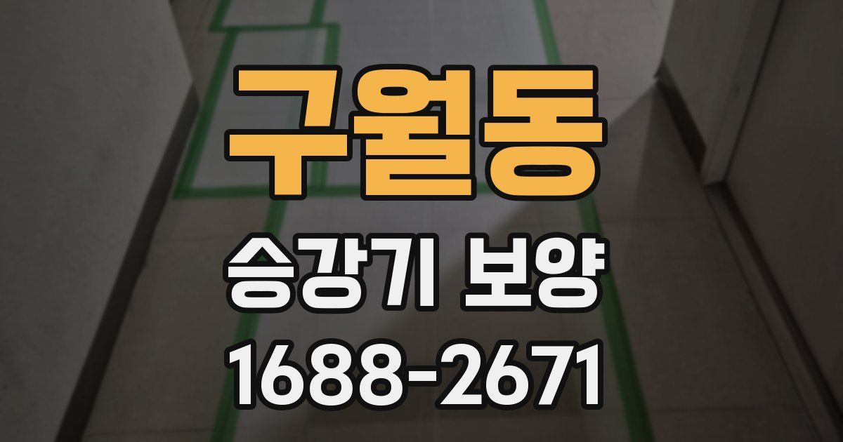 구월동 승강기 보양