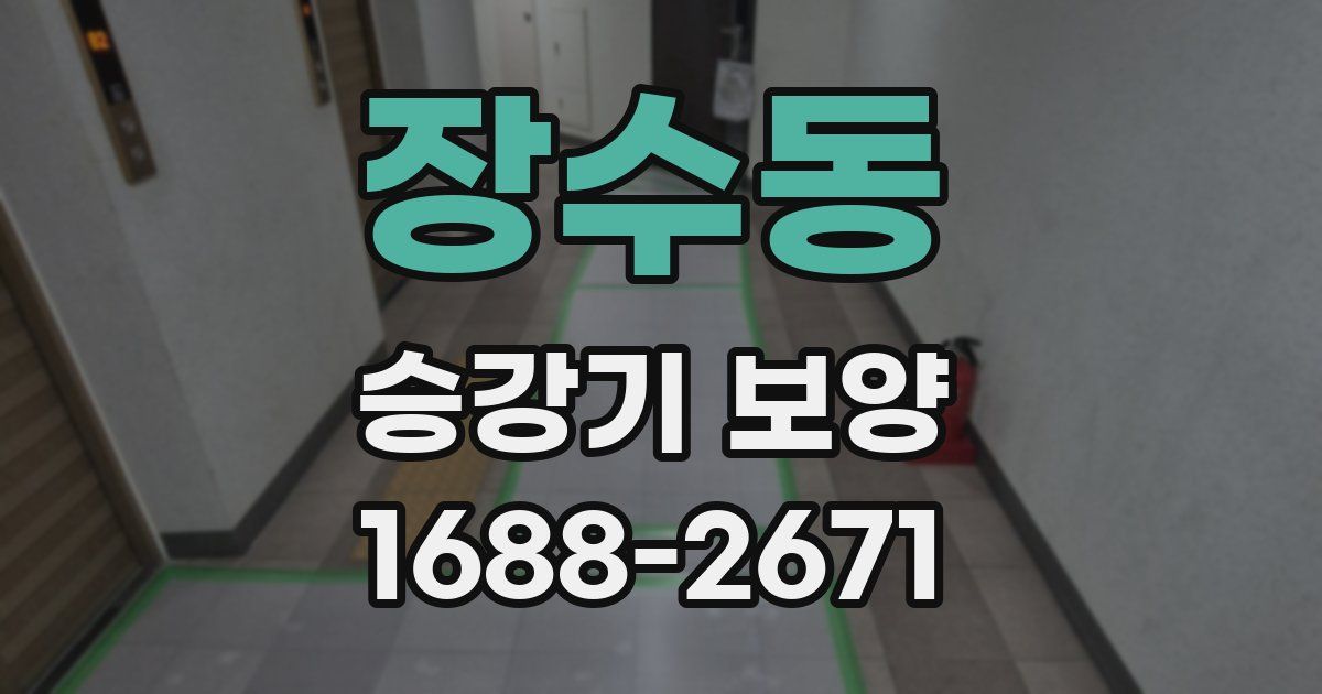 장수동 승강기 보양