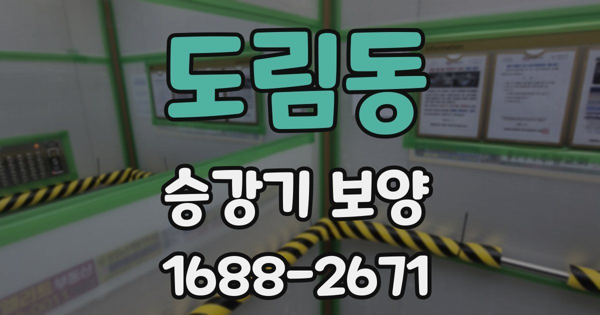도림동 승강기 보양