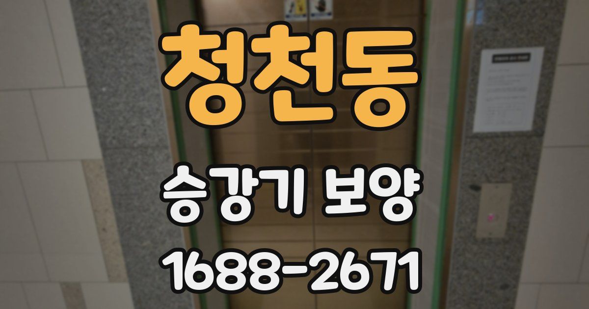 청천동 승강기 보양