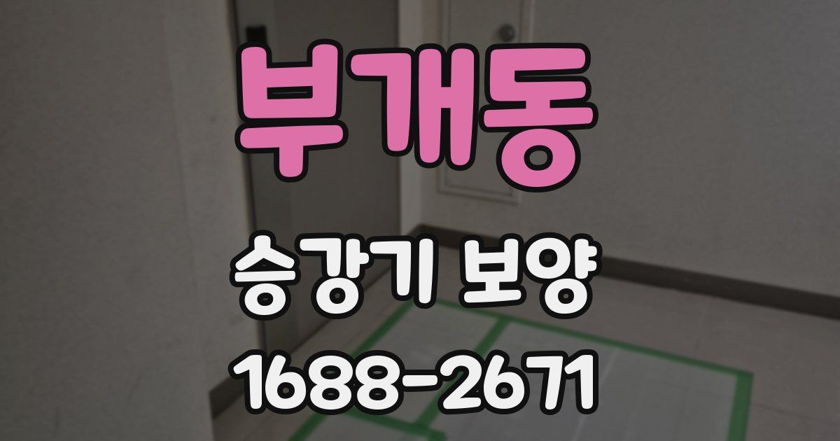 부개동 승강기 보양