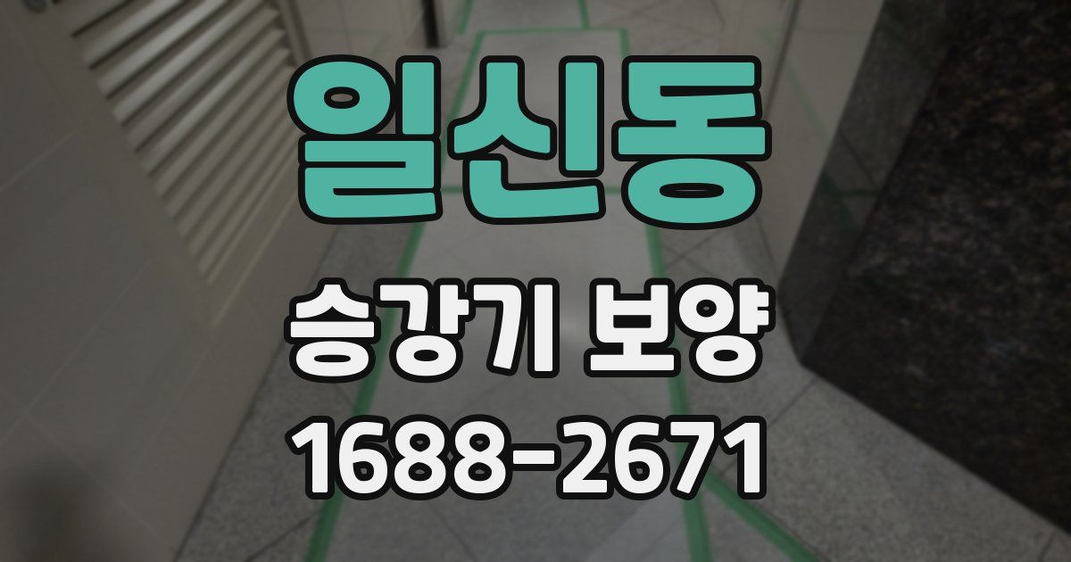 일신동 승강기 보양