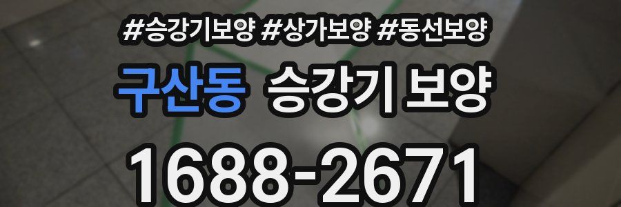 구산동 승강기 보양