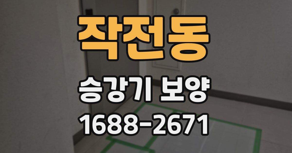작전동 승강기 보양