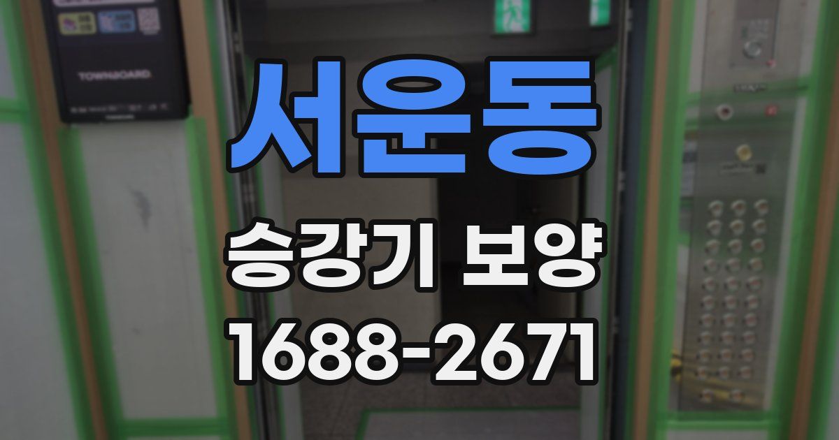 서운동 승강기 보양