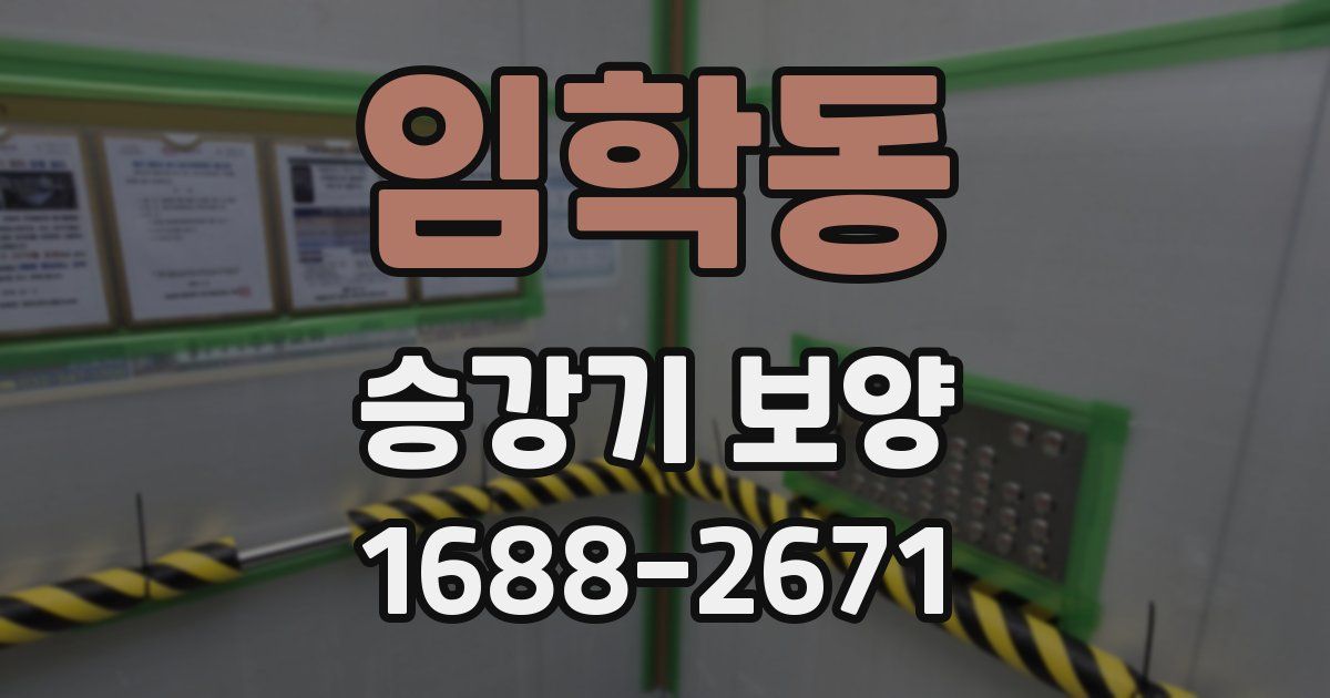 임학동 승강기 보양