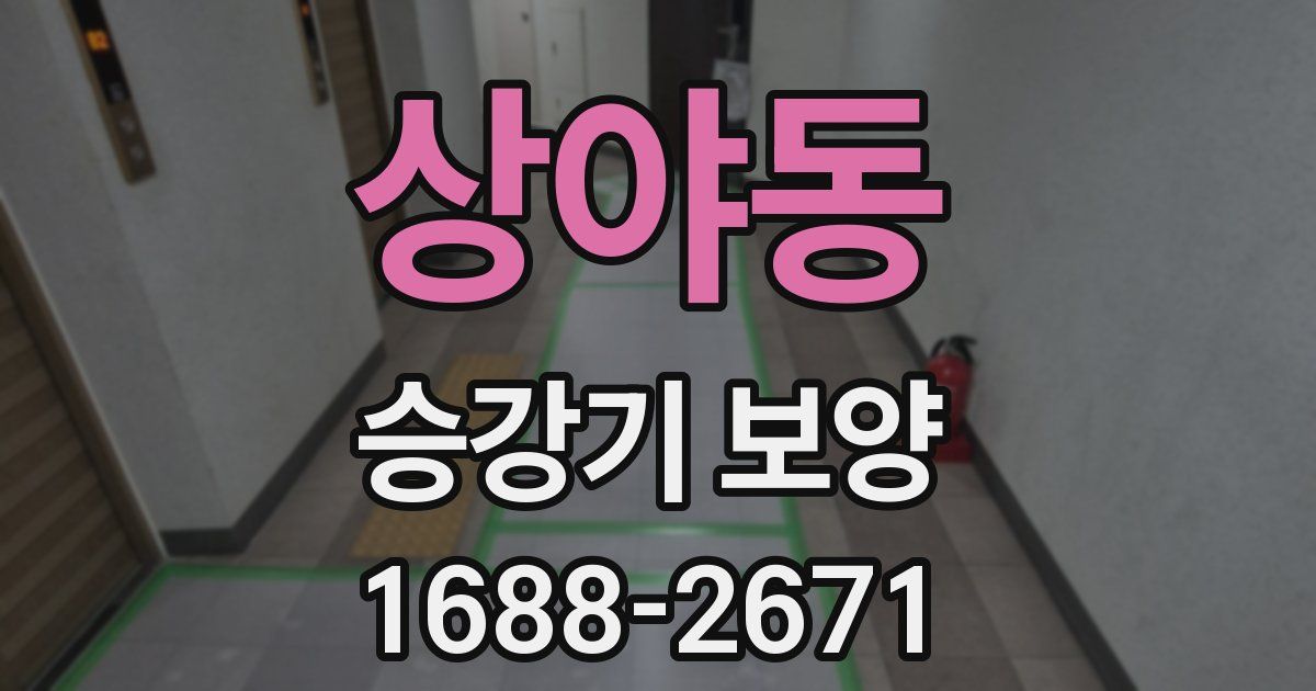 상야동 승강기 보양