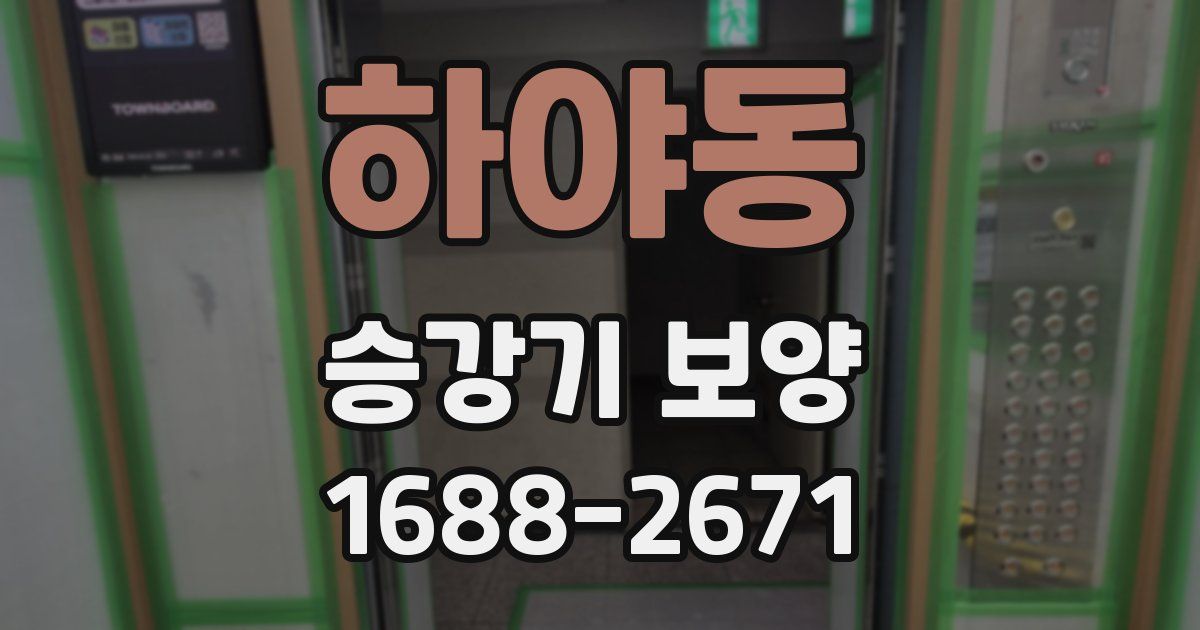 하야동 승강기 보양