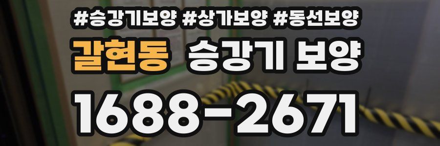 갈현동 승강기 보양
