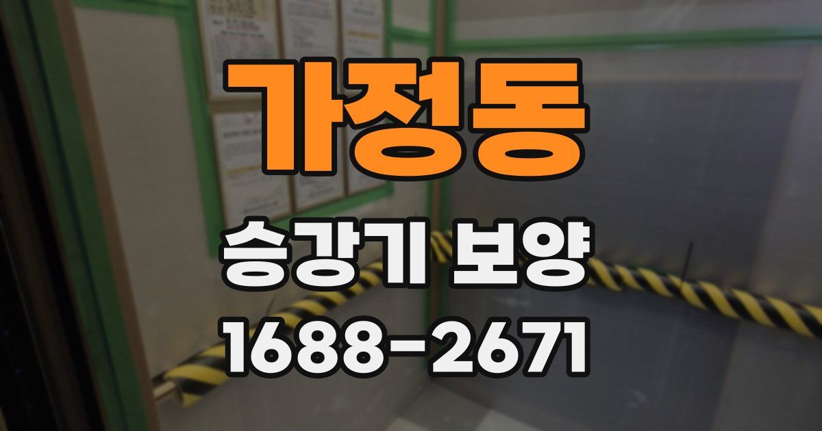 가정동 승강기 보양