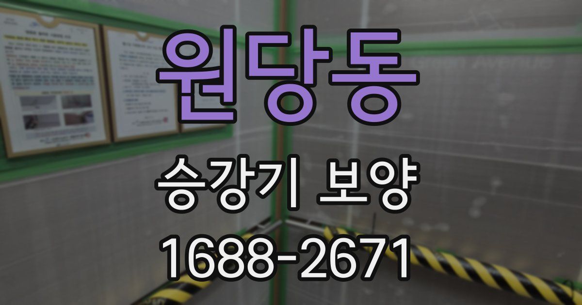 원당동 승강기 보양