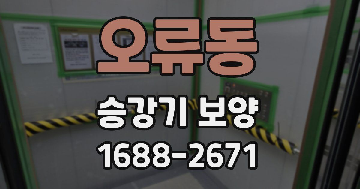 오류동 승강기 보양