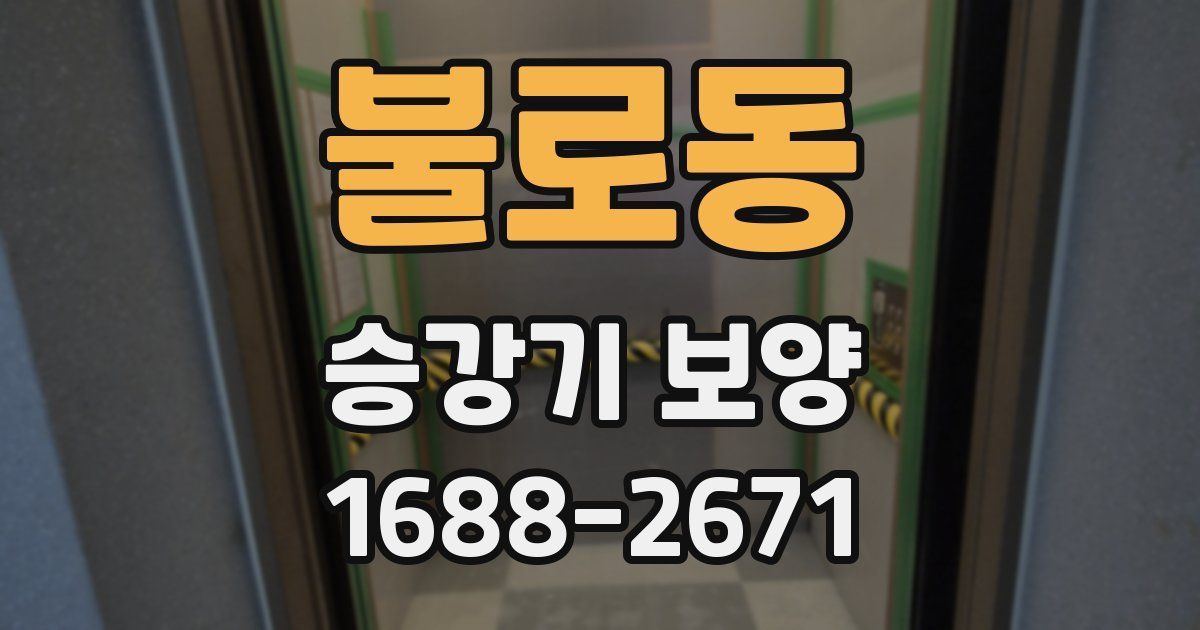 불로동 승강기 보양