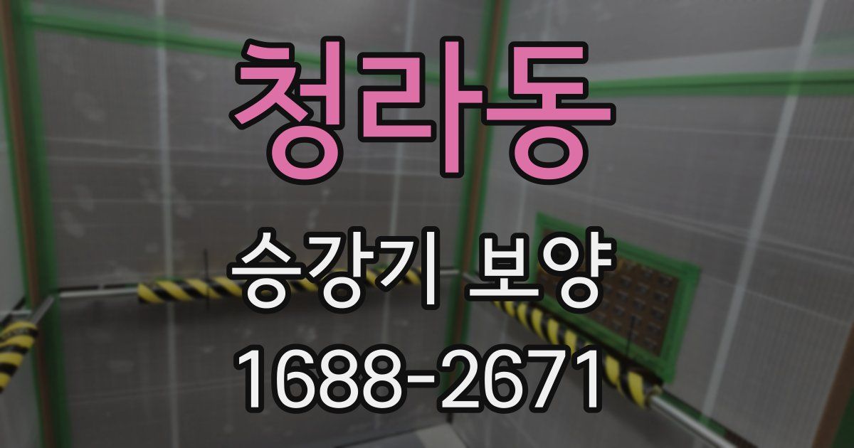 청라동 승강기 보양