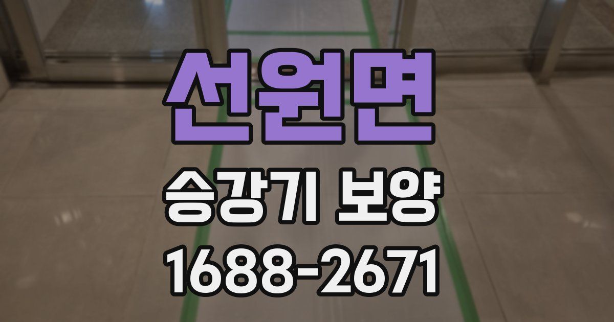 선원면 승강기 보양
