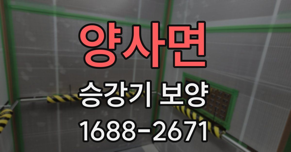 양사면 승강기 보양
