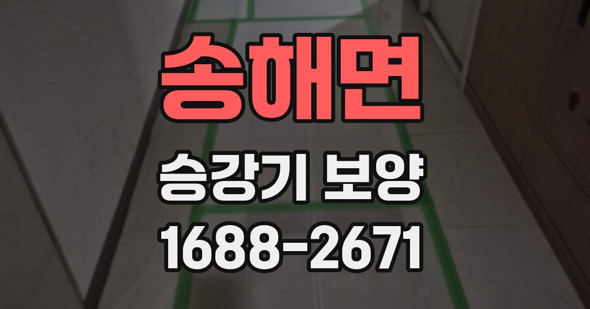 송해면 승강기 보양