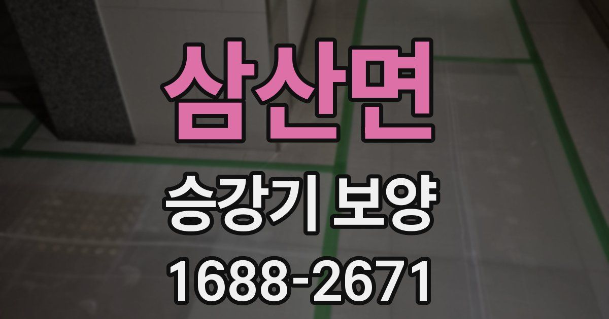 삼산면 승강기 보양