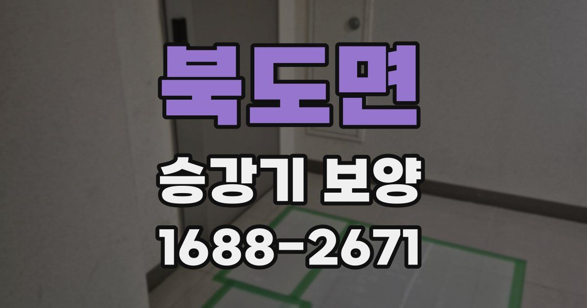 북도면 승강기 보양
