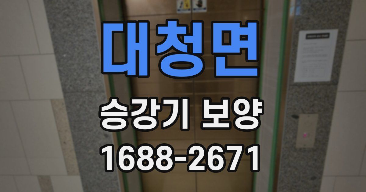 대청면 승강기 보양