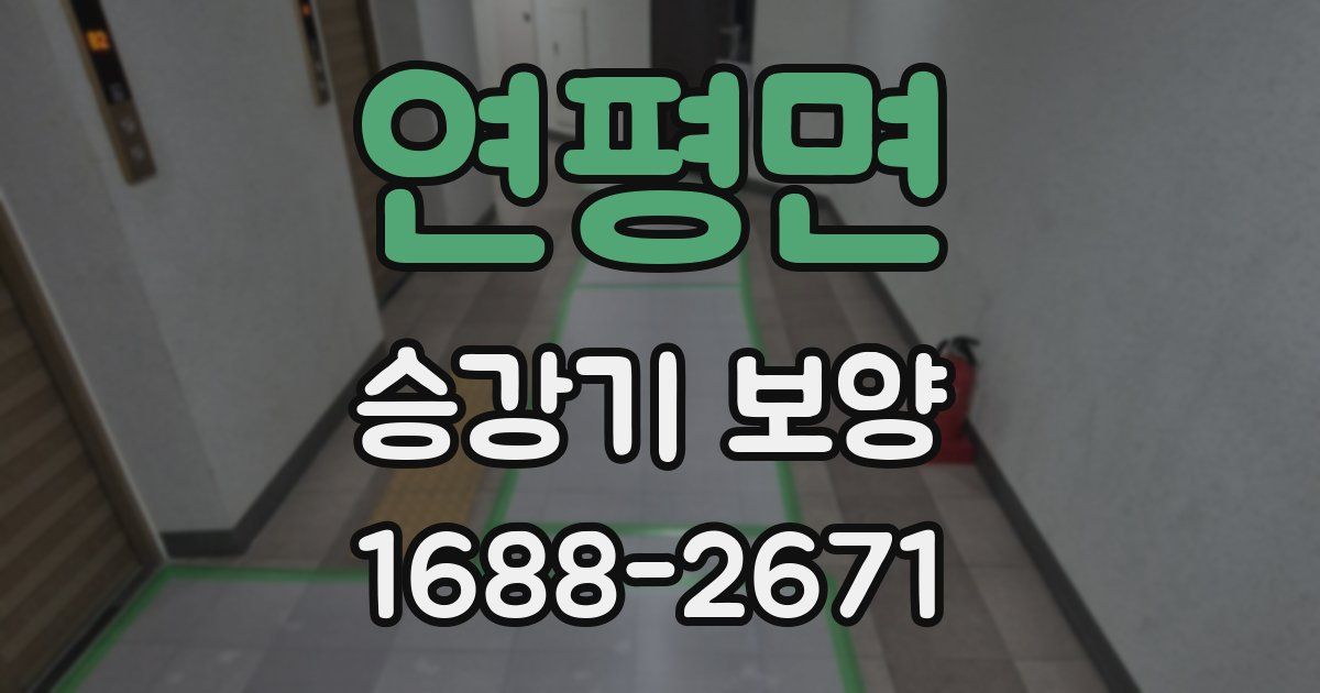 연평면 승강기 보양