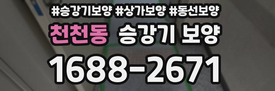 천천동 승강기 보양