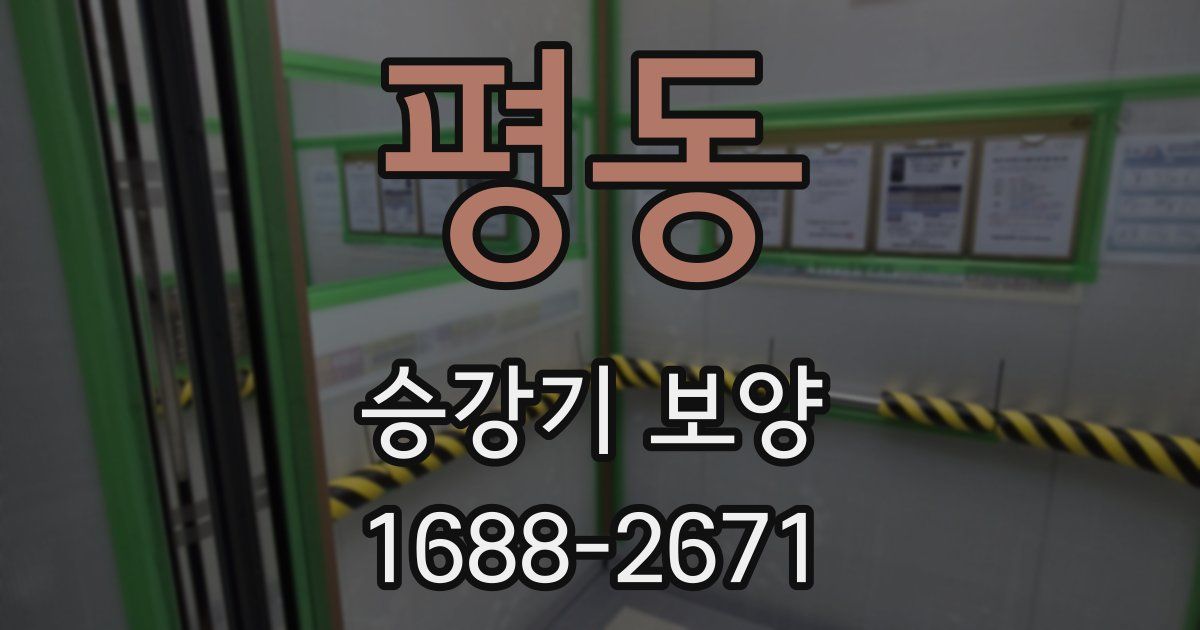 평동 승강기 보양