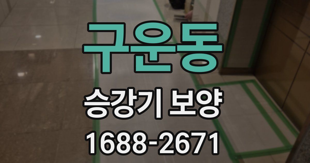 구운동 승강기 보양