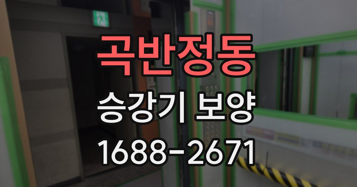 곡반정동 승강기 보양