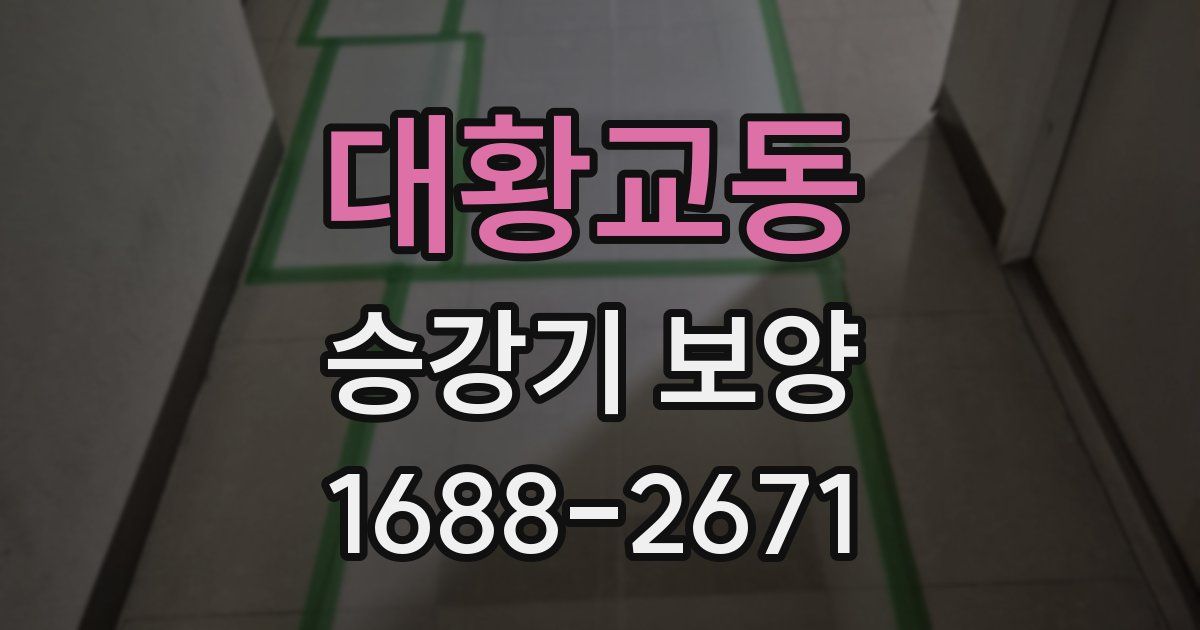 대황교동 승강기 보양